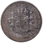 1876. Alfonso XII (1874-1885). 1 peseta. Ag. ... 