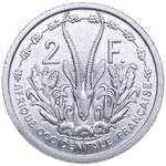 1955. África Occidental Francesa. 2 Francs. ... 