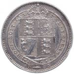 1887. Gran Bretaña. 1 shilling. Ag. Ligera ... 