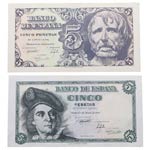1947 y 1948. Billetes españoles. Séneca y ... 