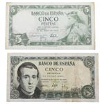 1951 y 1954. Billetes españoles. Balmes y ... 
