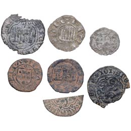 s. XIV-XV. Lote de 6 monedas medievales: ... 