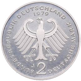 1979 J. Alemania Federal. 2 Mark. KM A127. ... 
