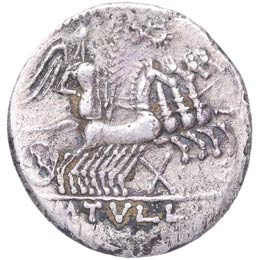 120 aC. Gens Tullia. Roma. Denario. RSC ... 