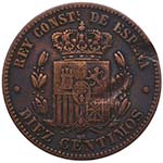 1877 contramarca 98. Alfonso XII ... 