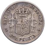 1876*76. Alfonso XII (1874-1885). 1 peseta. ... 