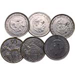 1957. Franco (1939-1975). Lote de 6 monedas: ... 