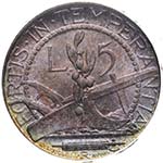 1938. San Marino. 5 lire. KM 9. Ag. MS66 ... 