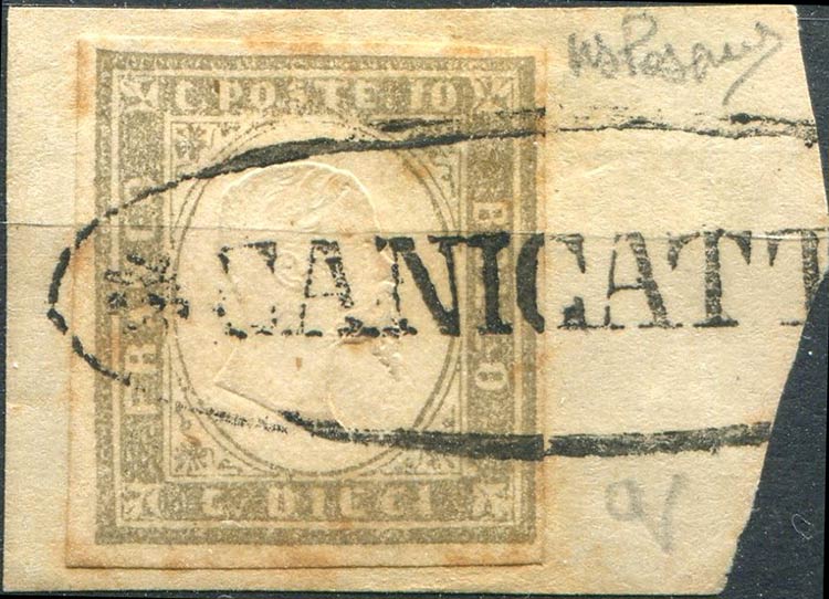 1861 Canicattì, ovale con fregi, ... 