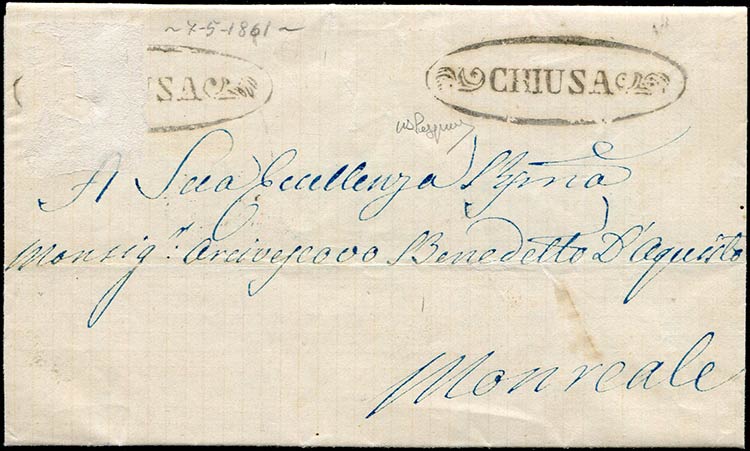 1861 Chiusa, ovale con fregi, ... 