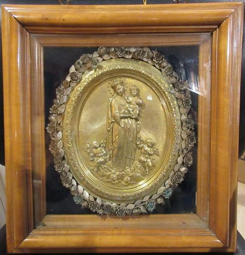 1857 - High relief in brass, ... 