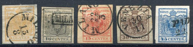 1850 - The series of 5 cent ... 