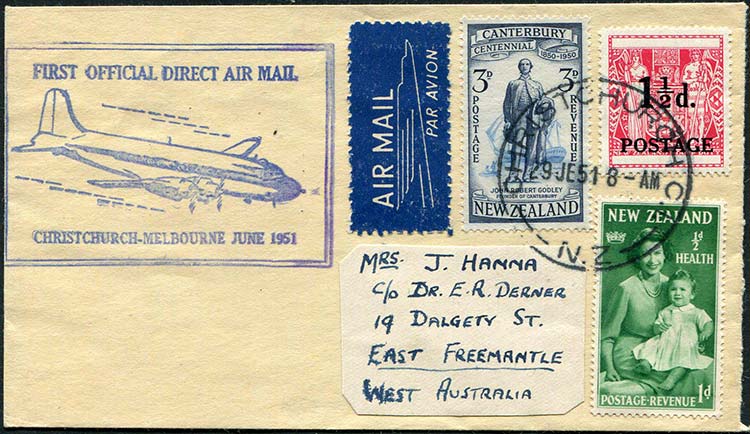 1951 Nuova Zelanda - 1° Volo ... 