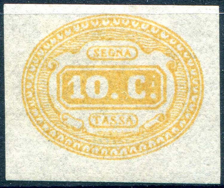 1863 Segnatasse c. 10 giallo, n. ... 