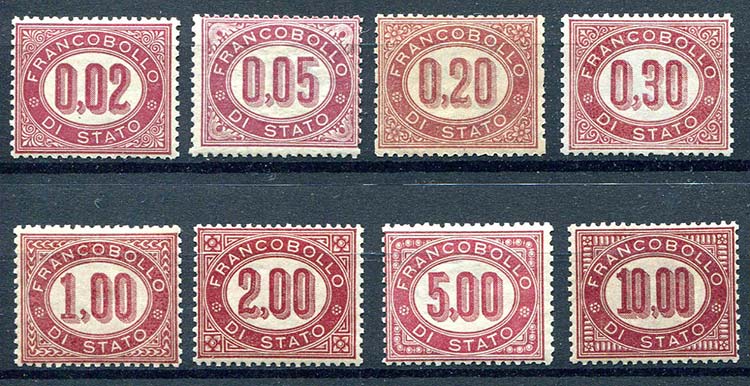1875 Servizio, cifre in ovale, n. ... 