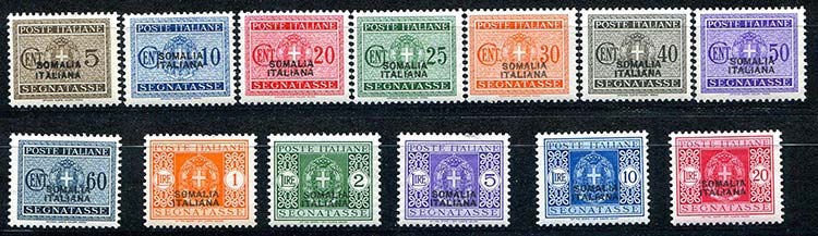 1934 Somalia Segnatasse n.52/64. ... 
