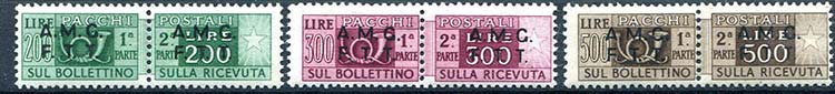 1947/48 Trieste A Pacchi postali ... 