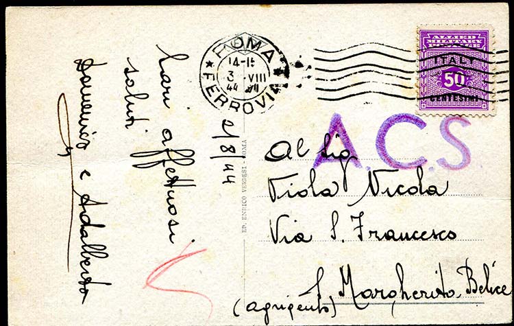 03/08/1944 Cartolina illustrata da ... 