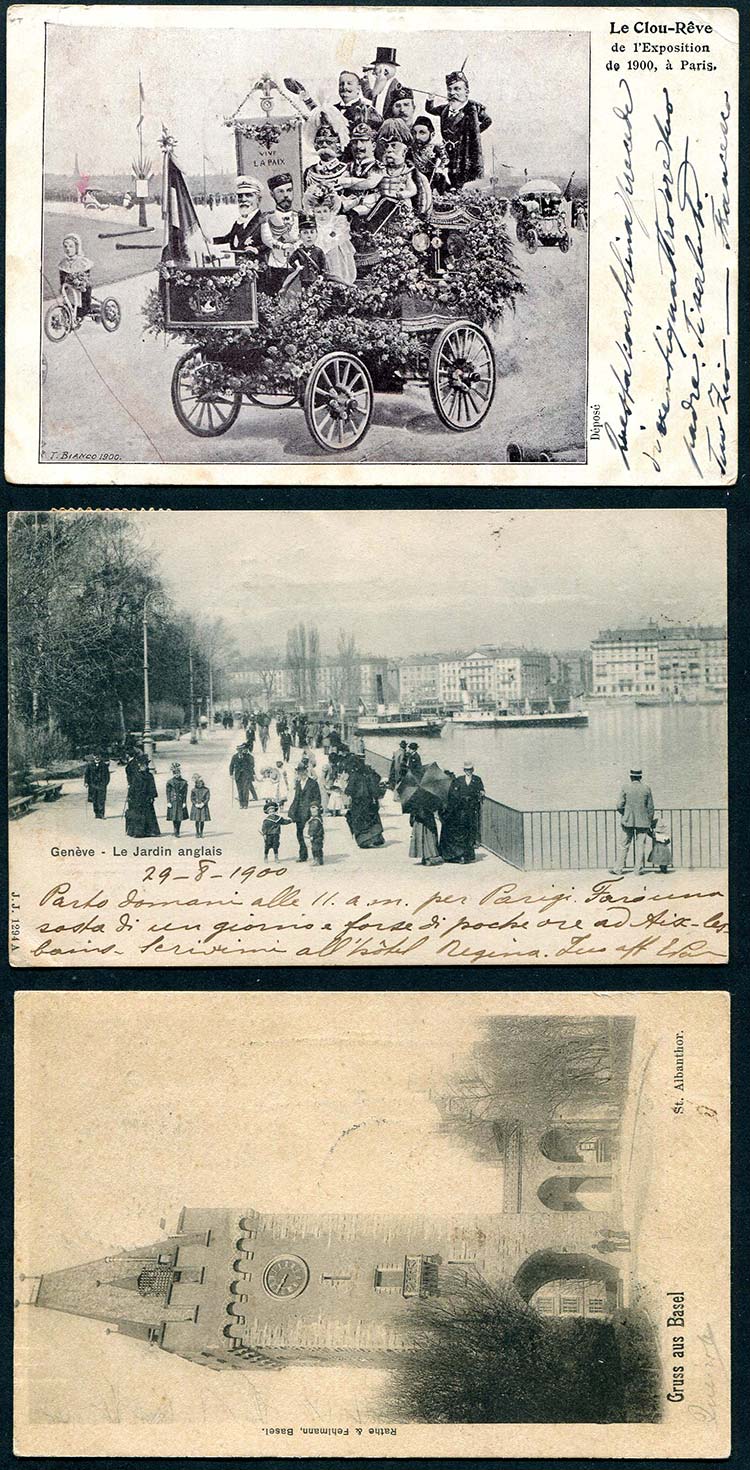 1900 Svizzera, tre cartoline ... 