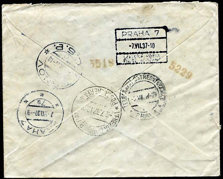 1937 Lettera via aerea da Venezia ... 