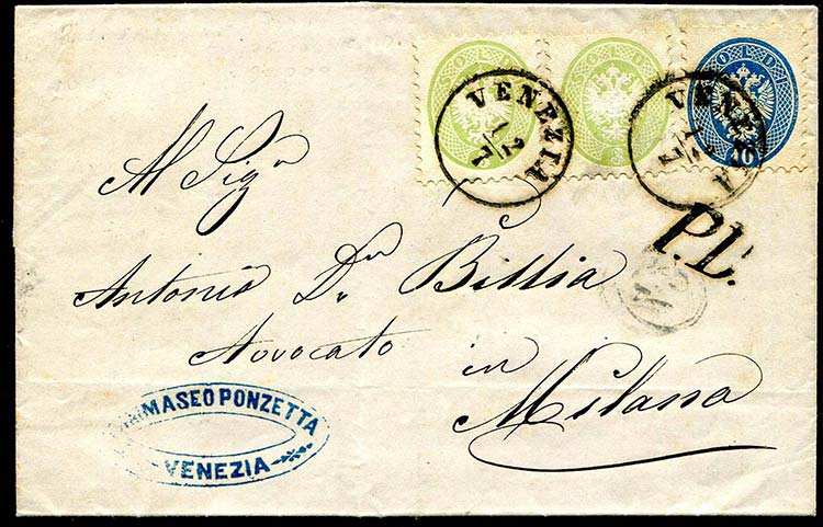 Lombardo Veneto - 1865 - Letter ... 