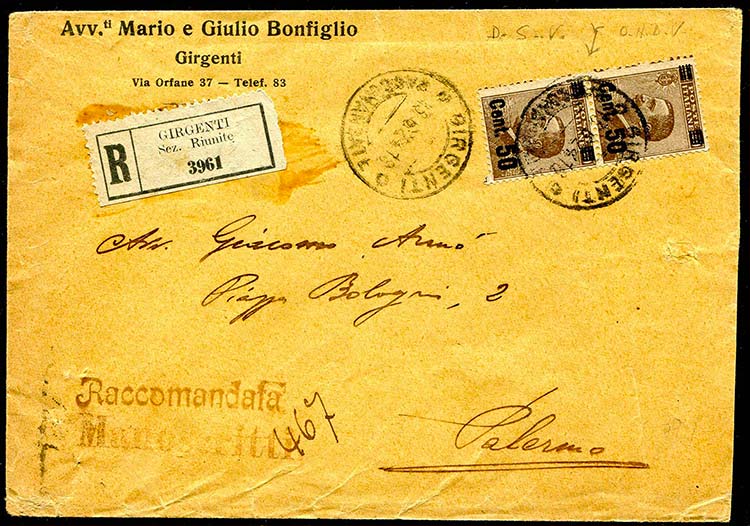 Italia - 1924 - Raccomandata da ... 