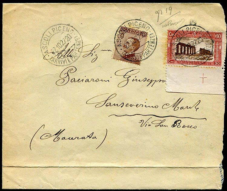 Italy -1927 - Letter from Ascoli ... 