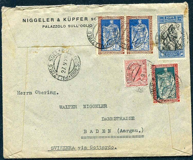 Italia - 1928 - Lettera per la ... 
