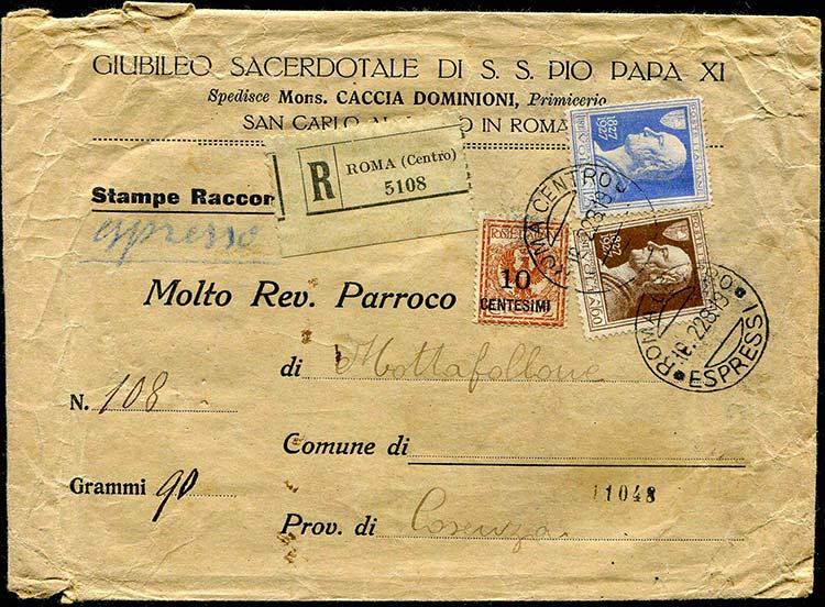 Italy - 1928 - Registered Express ... 