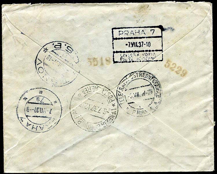 Italia - 1937 - Lettera via aerea ... 
