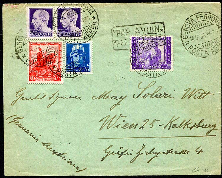 Italy - 1938 - Letter by air from ... 