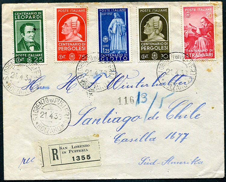 Italy - 1938 - Recommended by air ... 