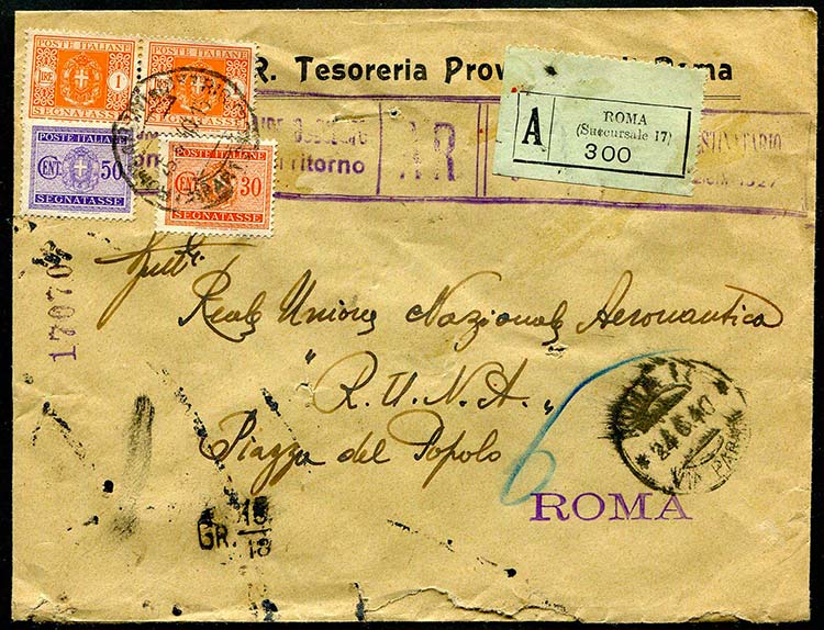 Italia - 1940 - Assicurata R.R. da ... 