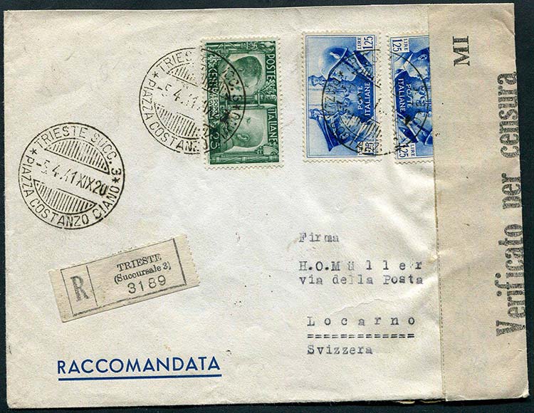 Italy - 1941 - Registered for ... 