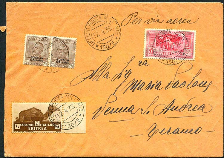 Somalia -1938 - Letter by air from ... 