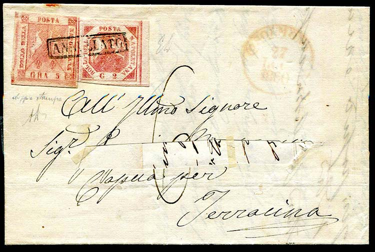 Naples - 1860 - Letter with text ... 
