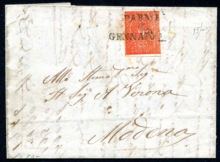 Parma - 1854 - Lettera con testo ... 