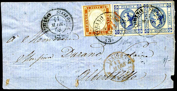 Italia - 1863 - Lettera senza ... 