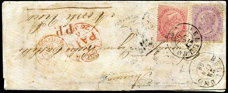 Italy - 1866 - Via di mare, letter ... 