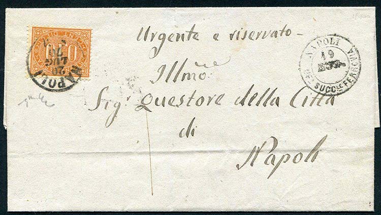 Italy - 1870 - Letter from Naples ... 