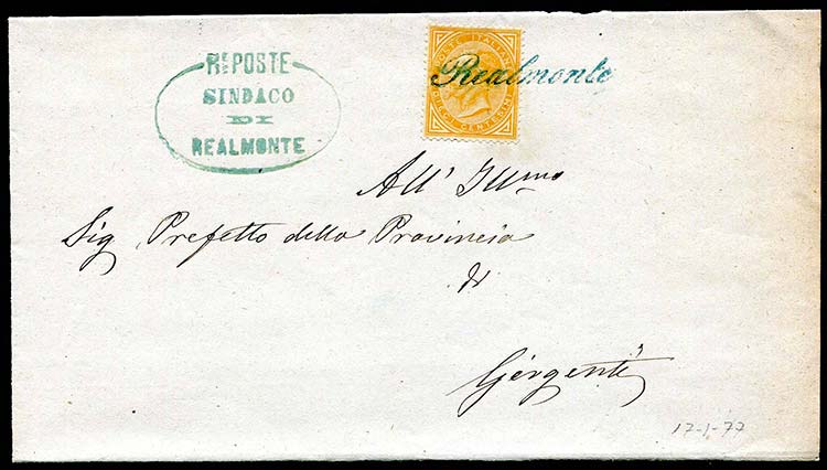 Italy - 1877 - Realmonte, ... 