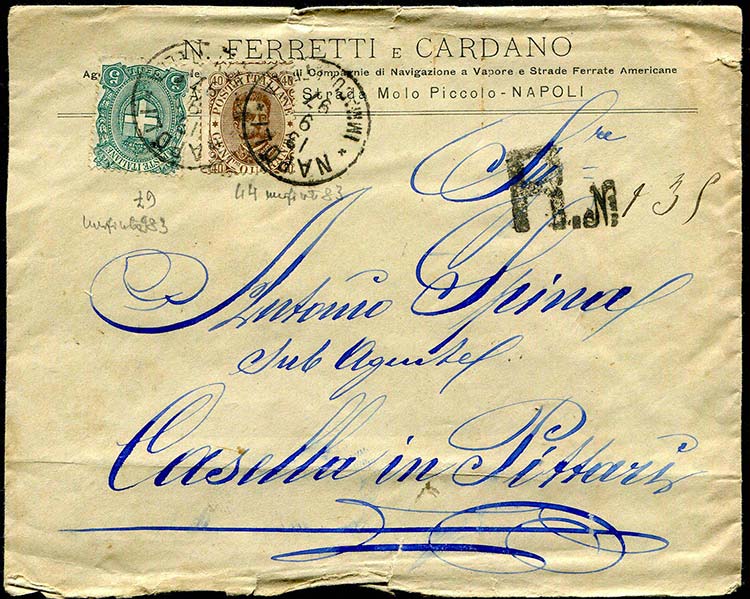Italia - 1897 - Raccomandata con ... 