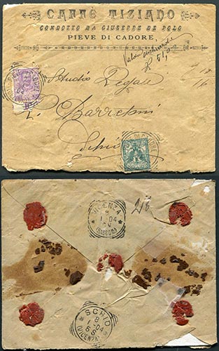 Italia - 1904 - Lettera per Schio, ... 
