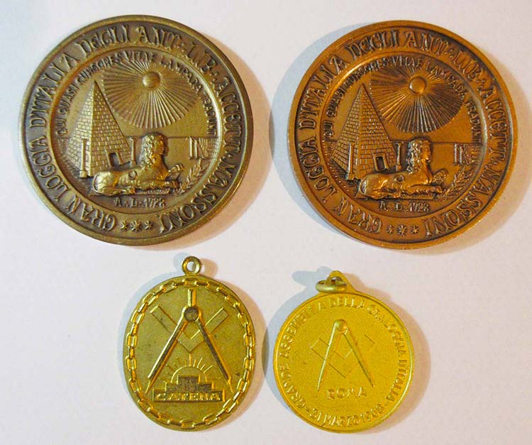 1968/73 - Massoneria, 4 medaglie ... 
