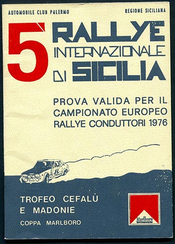 1976 - 5° Rallye internazionale ... 
