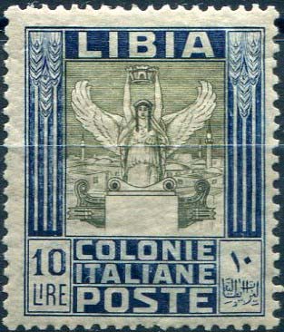 1921 Pittorica, Lire 10 azzurro ... 
