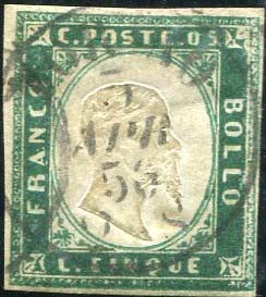 1856 Sardegna, IV emissione, c. 5 ... 