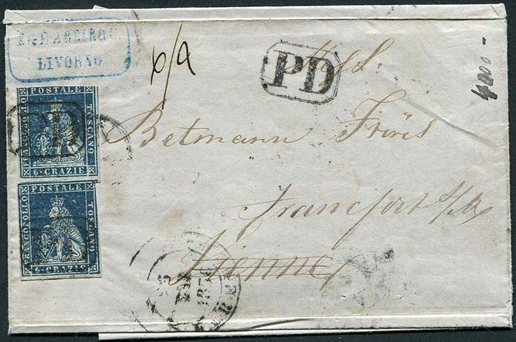 1856 Lettera per Vienna inoltrata ... 