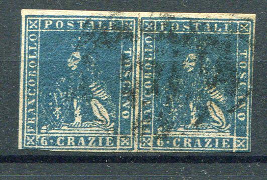 1857 - 6 crazie azzurro cupo, n. ... 