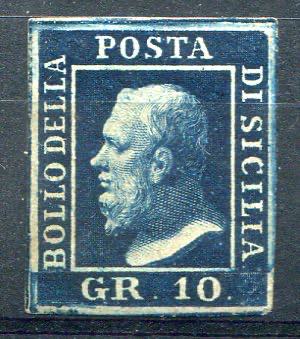 1859 Sicilia 10 grana azzurro, ... 